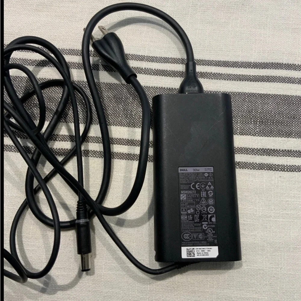 Dell 90W AC Adapter Charger for Dell Laptop Power Cord